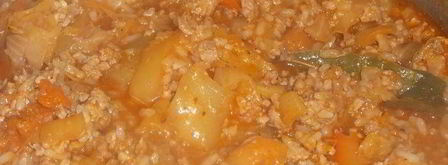 перцы с кабачком ленивые голубцы. Шаг 12