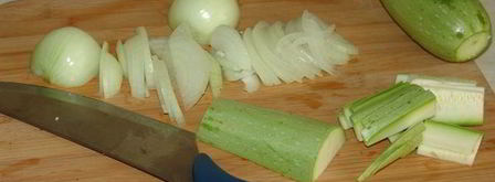 гречневая лапша соба с кабачками. Шаг 2