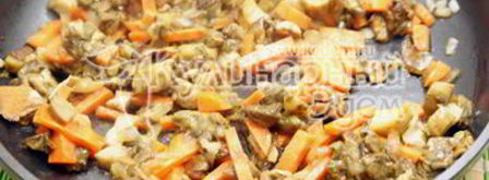 белые грибы с булгуром. Шаг 4