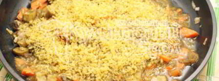 белые грибы с булгуром. Шаг 5