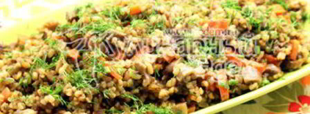 белые грибы с булгуром. Шаг 6