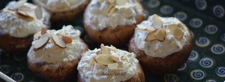 фаршированные грибы с крабовым соусом. Шаг 5