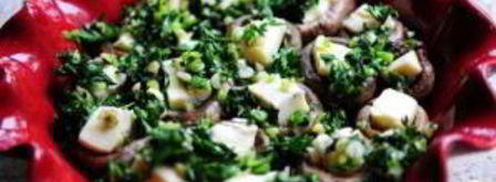 фаршированные грибы с сыром бри. Шаг 14