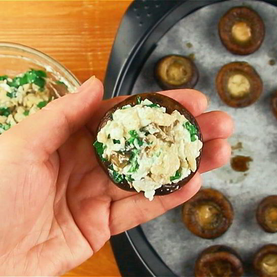 Рецепт фаршированных шампиньонов