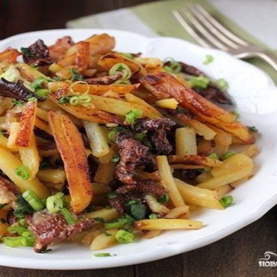 Рецепт грибов сушеных жареных