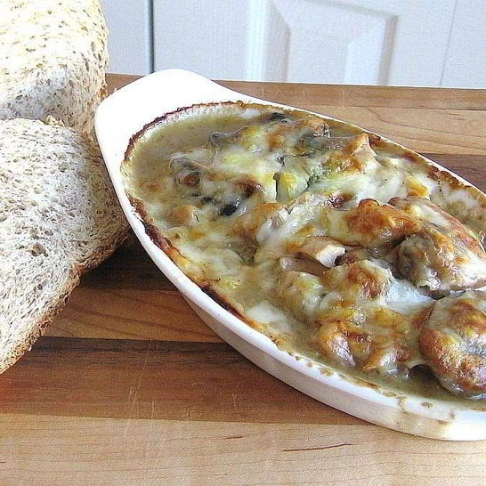 Рецепт грибов запеченных в сметане