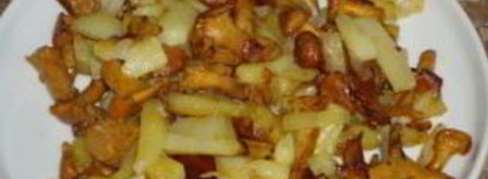 лисички, жареные с картошкой. Шаг 4