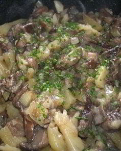 Подберезовики, жареные с картофелем