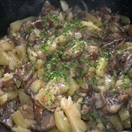 Рецепт подберезовиков, жареных с картофелем