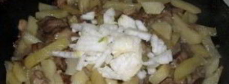 подберезовики, жареные с картофелем. Шаг 4