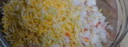 шампиньоны фаршированные крабовыми палочками. Шаг 3