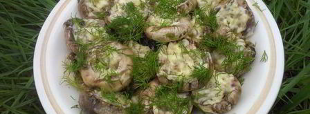 шампиньоны на мангале. Шаг 7