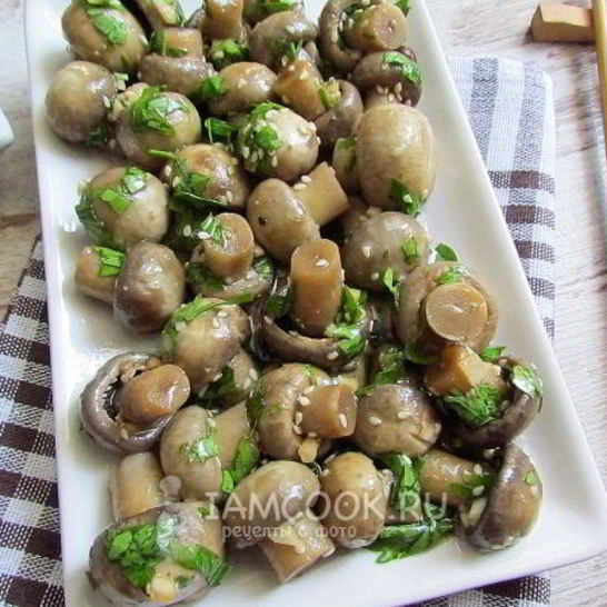 Рецепт шампиньонов по-корейски