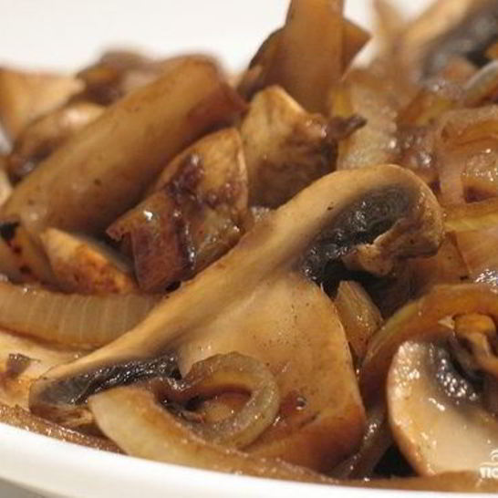 Рецепт шампиньонов с луком
