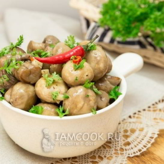 Рецепт шампиньонов в медовом маринаде