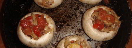 шампиньоны, запеченные с помидором и сыром. Шаг 8