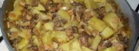 сморчки, жареные с картошкой. Шаг 3