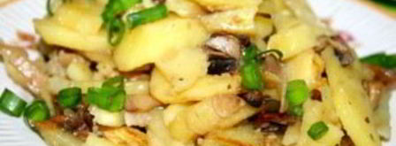 сморчки, жареные с картошкой. Шаг 4