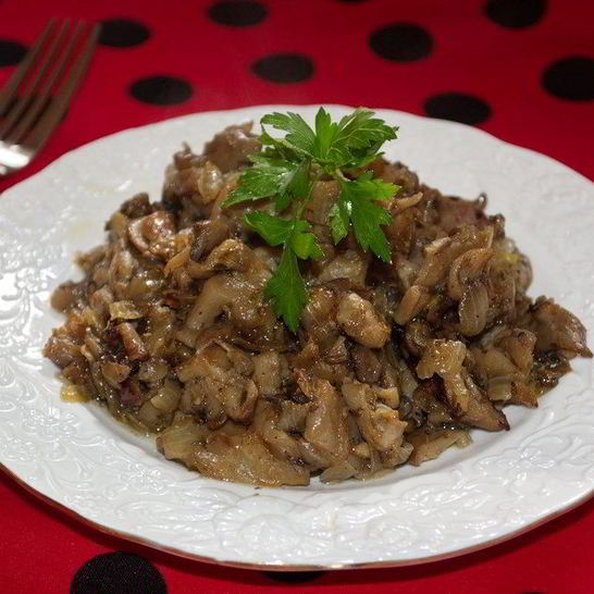 Рецепт вешенок, жаренных с луком