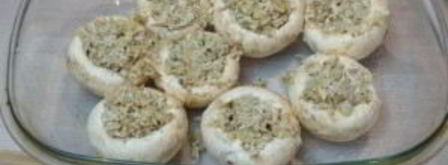 запеченные грибы с фаршем в духовке. Шаг 6