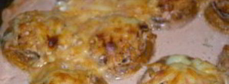 запеченные грибы с фаршем в духовке. Шаг 10