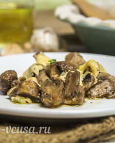Запеченные шампиньоны с сыром