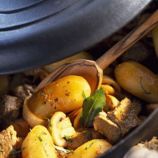 Рецепт жаренки с грибами, мясом и картофелем