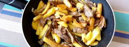 жареные грузди с картошкой. Шаг 10