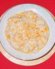 Быстрый сливочный гуляш из курицы