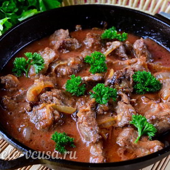 Рецепт гуляша из говядины с подливкой