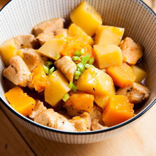 Рецепт гуляша из индейки с тыквой