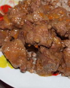 Гуляш из куриной печени