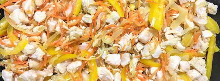 гуляш из курицы с пюре из цветной капусты. Шаг 6