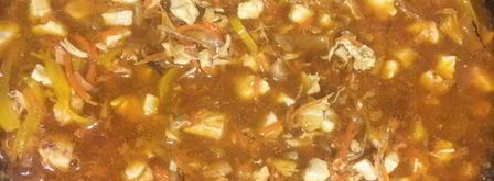 гуляш из курицы с пюре из цветной капусты. Шаг 8