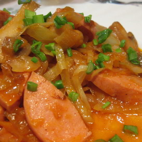 Рецепт гуляша из сосисок