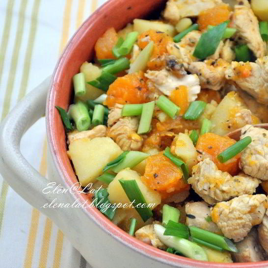 Рецепт гуляша с тыквой и индейкой