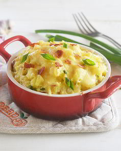 Картофельное пюре с беконом и сыром