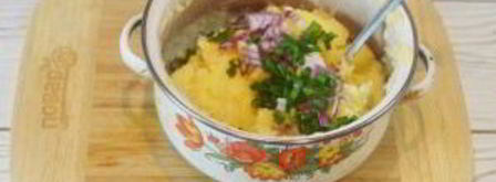 картофельное пюре с беконом и сыром. Шаг 7