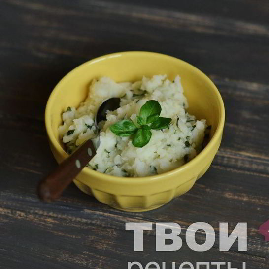 Рецепт картофельного пюре с чесноком и базиликом