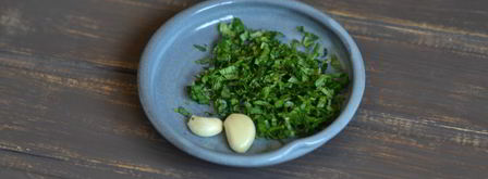 картофельное пюре с чесноком и базиликом. Шаг 2