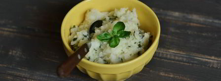 картофельное пюре с чесноком и базиликом. Шаг 8