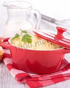 Картофельное пюре с яйцом и молоком