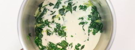 картофельное пюре со шпинатом и чесноком. Шаг 6