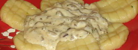 картофельные ньокки с грибным соусом. Шаг 8