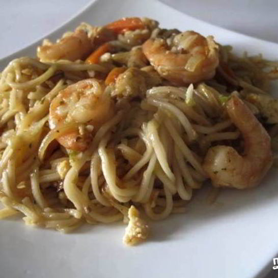 Рецепт китайской лапши с креветками