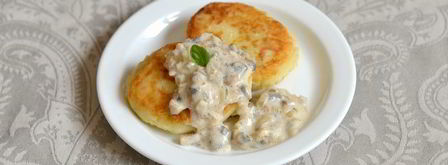 картофельные котлеты с грибным соусом. Шаг 13