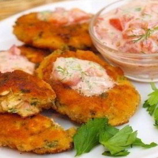 Рецепт котлет из филе лосося с томатным соусом