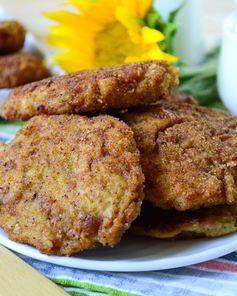 Котлеты из кабачков и фарша жареные