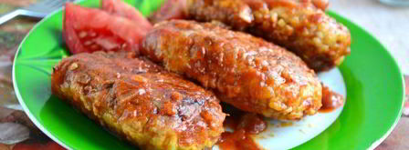 котлеты из куриного фарша с капустой тушеные в томате. Шаг 8