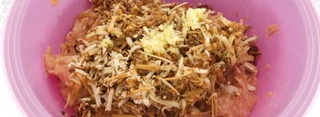 котлеты из смешанного фарша с грибами. Шаг 3